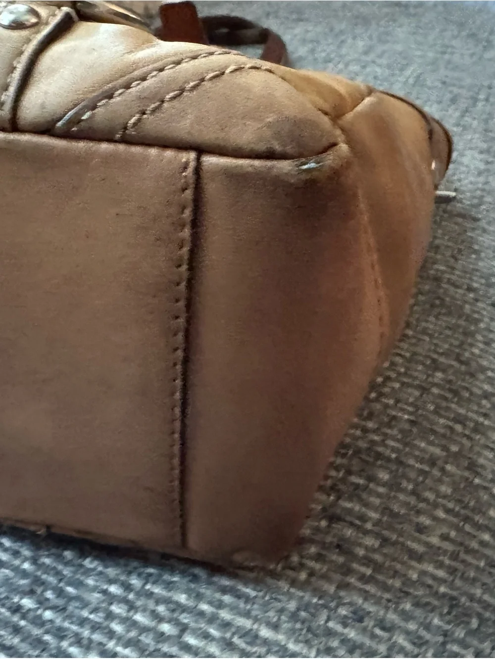 Coach Leatherware Leather F11524 Cognac Glove-Tanned Leather Shoulder ZipTop Bag